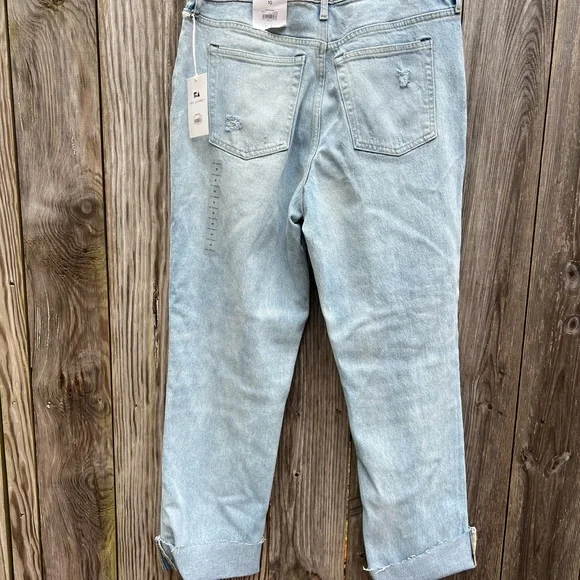 FREE ASSEMBLY Super High Rise Straight Jean Light Wash Women’s Jeans 10 - Picture 11 of 16